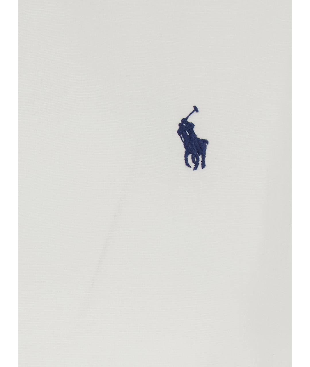 POLO RALPH LAUREN Белое хлопковое повседневное платье, фото 3