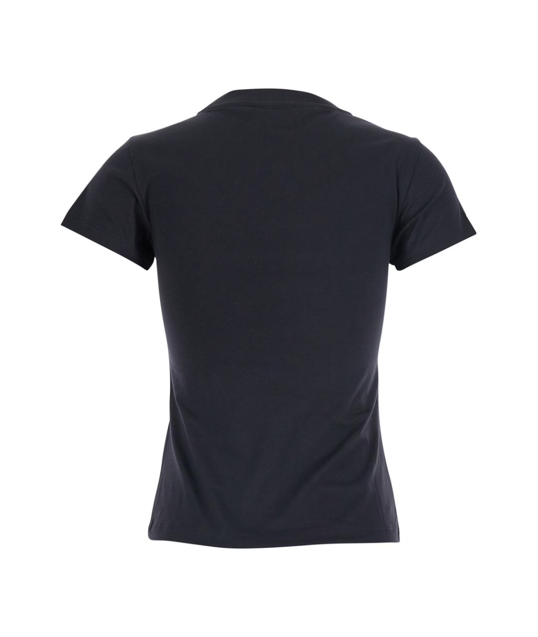 GANNI Черная хлопковая футболка, фото 2