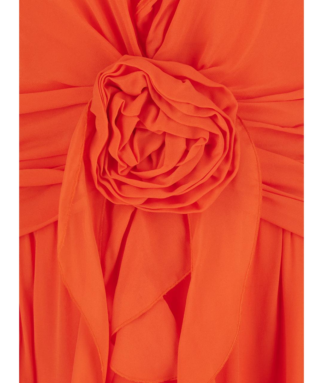 BLUMARINE Оранжевое вискозное платье, фото 3