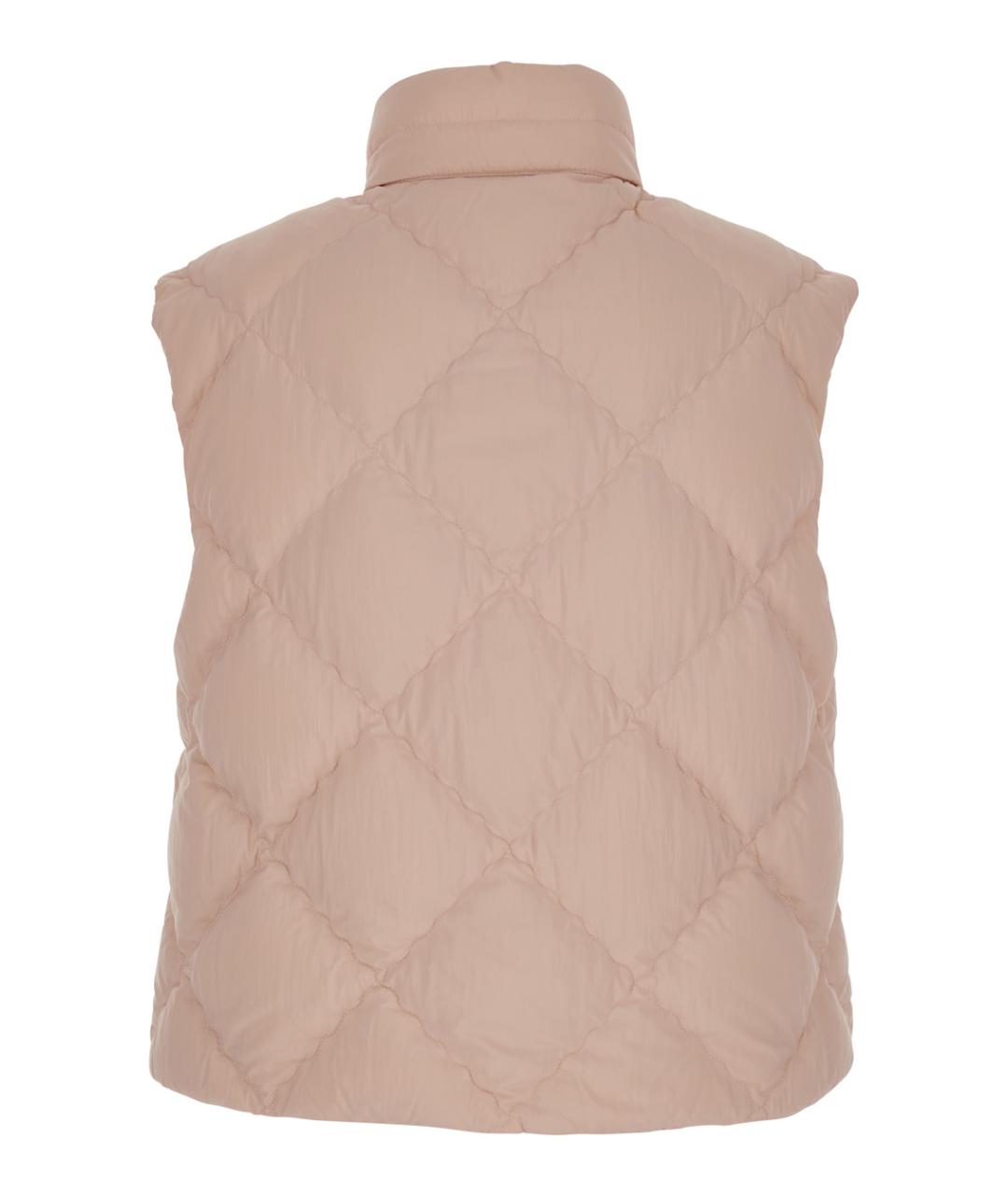 MONCLER Розовый полиамидовый жилет, фото 2