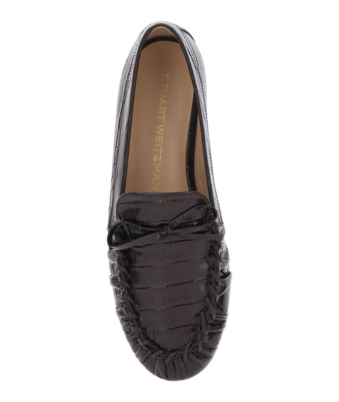 STUART WEITZMAN Коричневые кожаные лоферы, фото 4