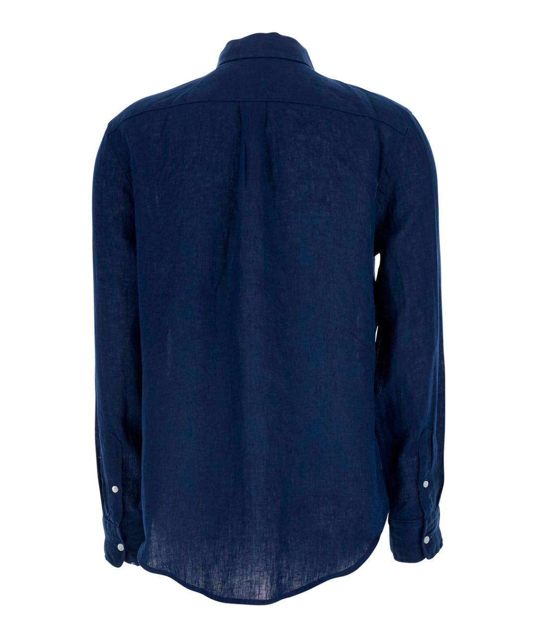POLO RALPH LAUREN Синяя льняная рубашка, фото 2