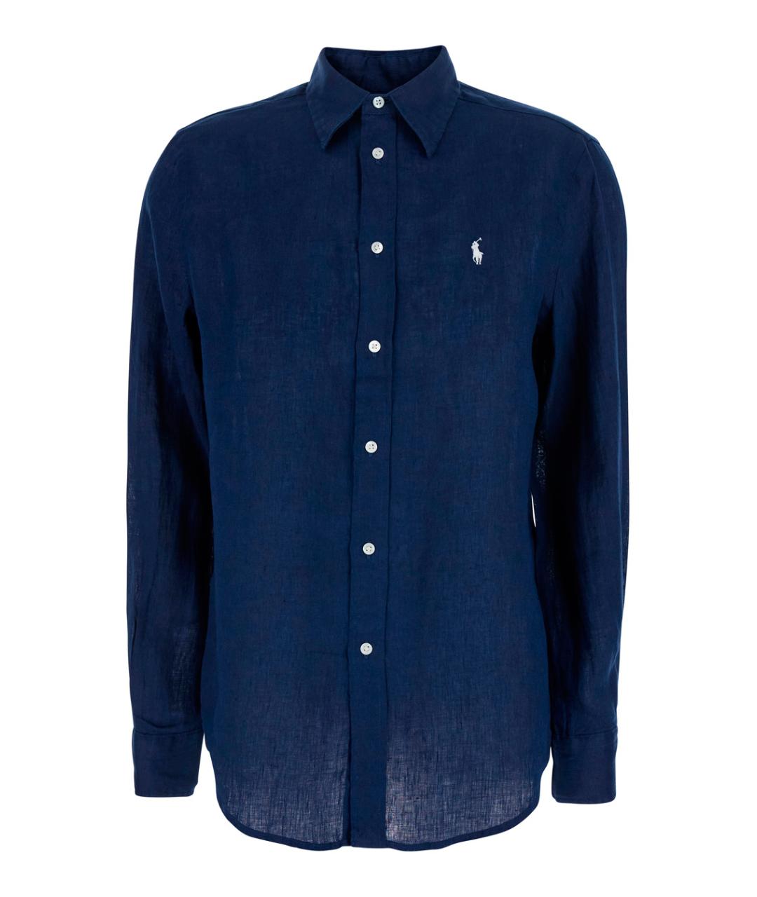 POLO RALPH LAUREN Синяя льняная рубашка, фото 1