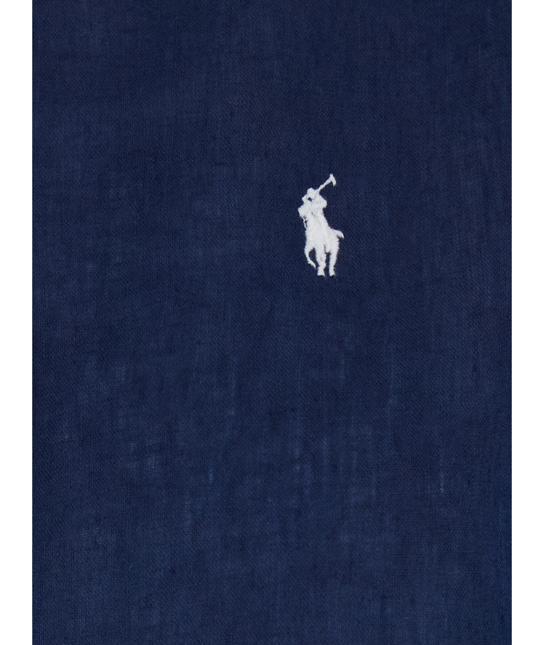 POLO RALPH LAUREN Синяя льняная рубашка, фото 3