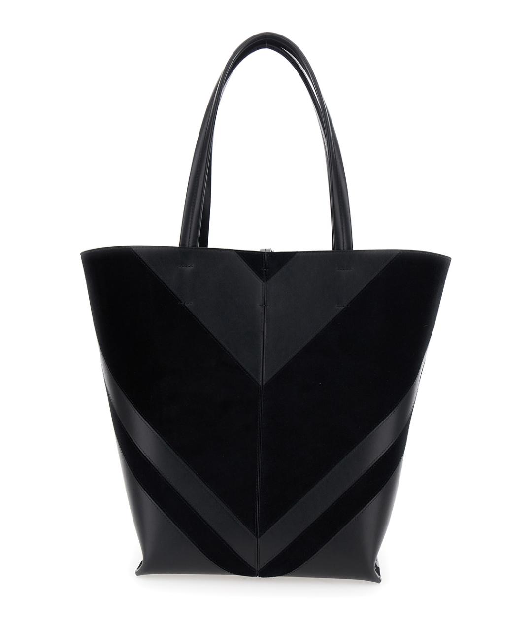 PHOEBE PHILO Черная кожаная сумка тоут, фото 2