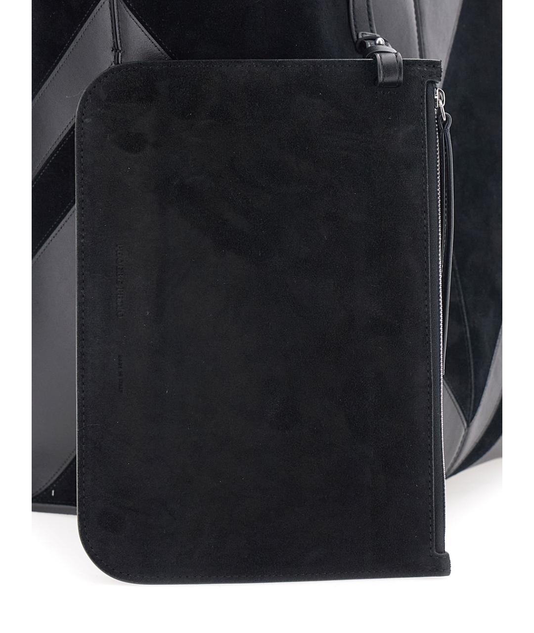 PHOEBE PHILO Черная кожаная сумка тоут, фото 3