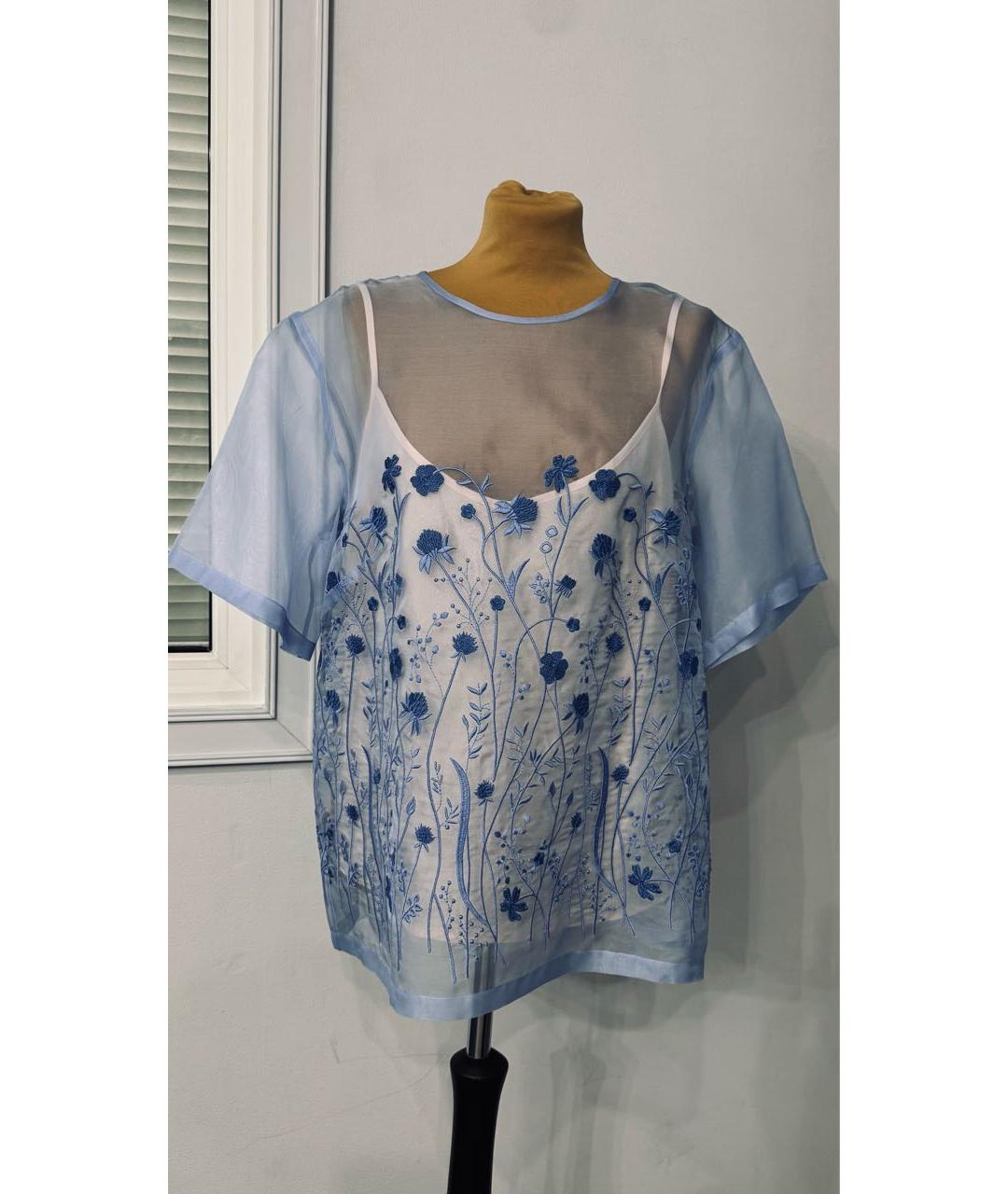 P.A.R.O.S.H. Голубая шелковая блузы, фото 2