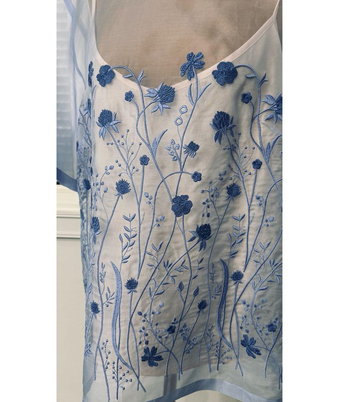 P.A.R.O.S.H. Голубая шелковая блузы, фото 3