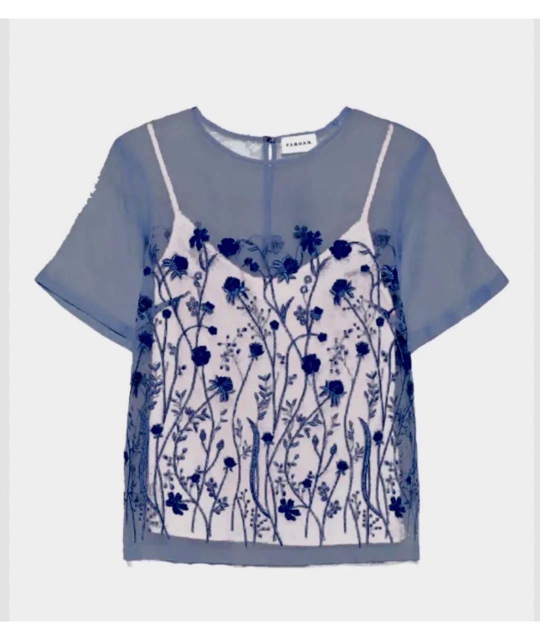 P.A.R.O.S.H. Голубая шелковая блузы, фото 6