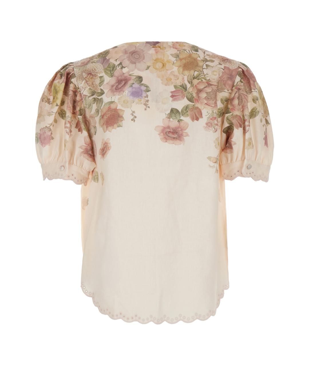 TWIN-SET Бежевая льняная рубашка, фото 2