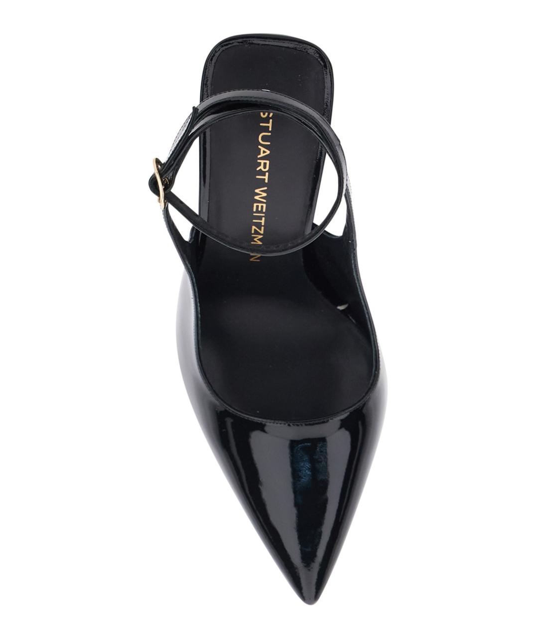STUART WEITZMAN Черные туфли из лакированной кожи, фото 4