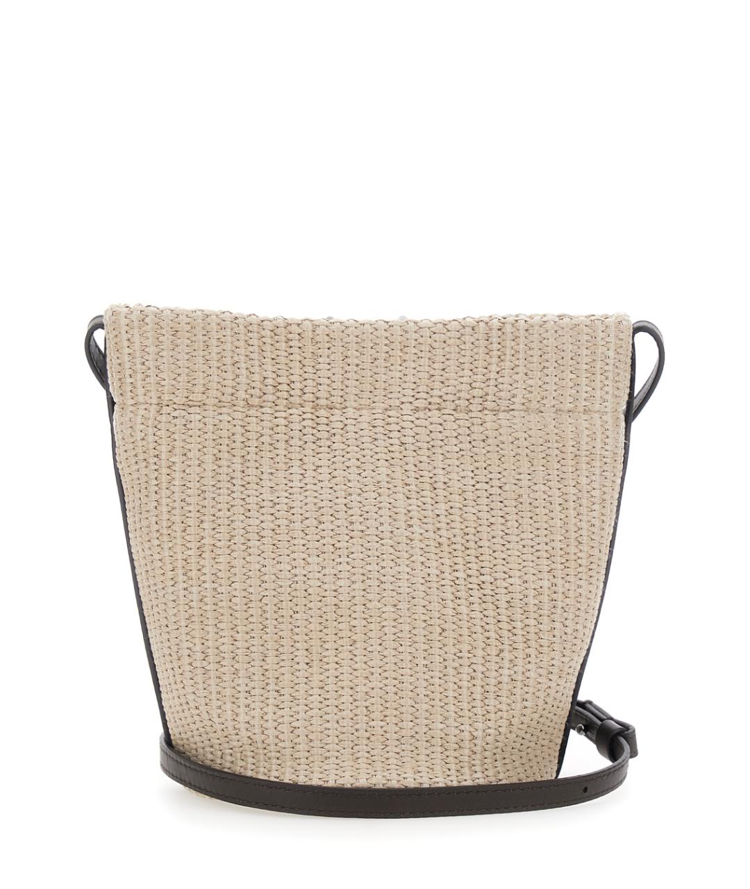 BRUNELLO CUCINELLI Бежевая пелетеная сумка через плечо, фото 2