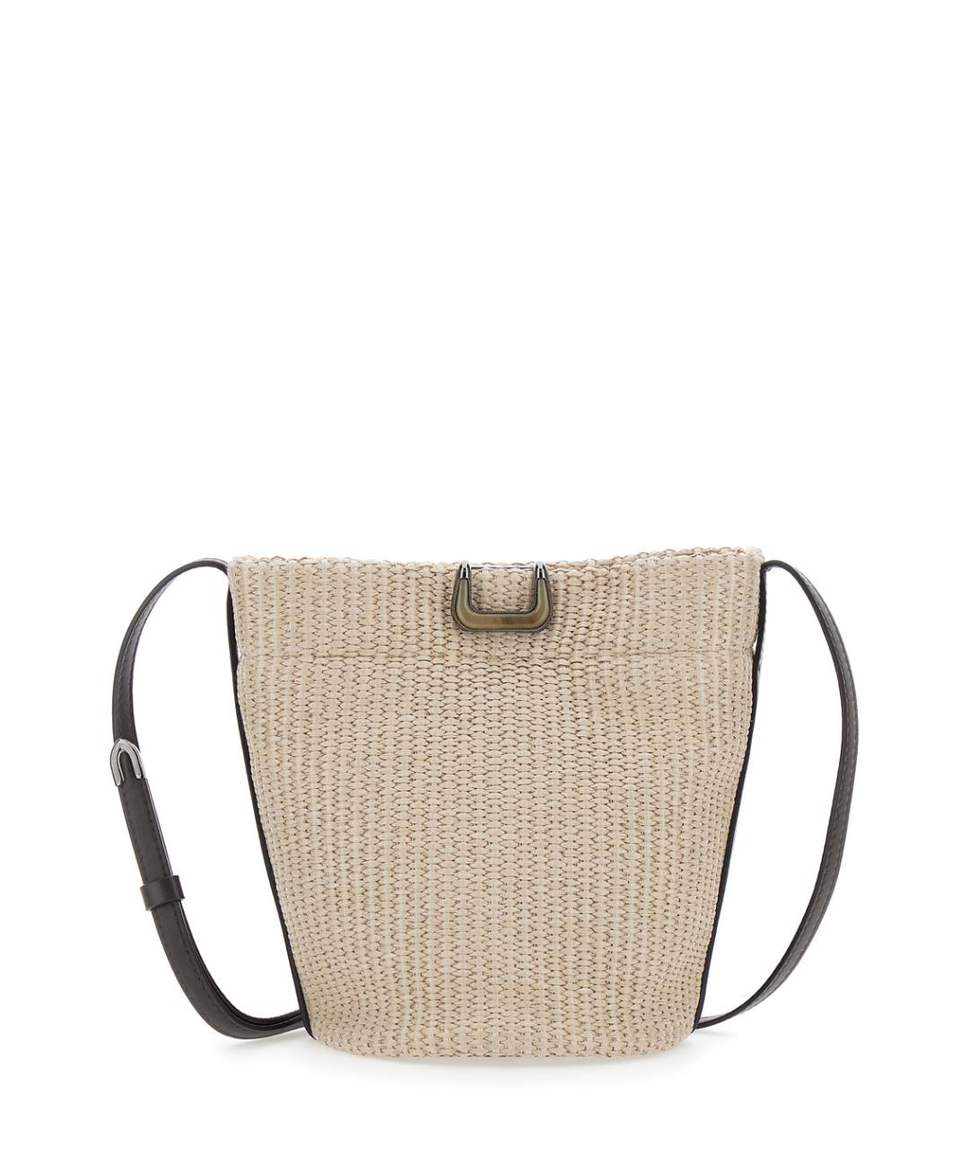 BRUNELLO CUCINELLI Бежевая пелетеная сумка через плечо, фото 1