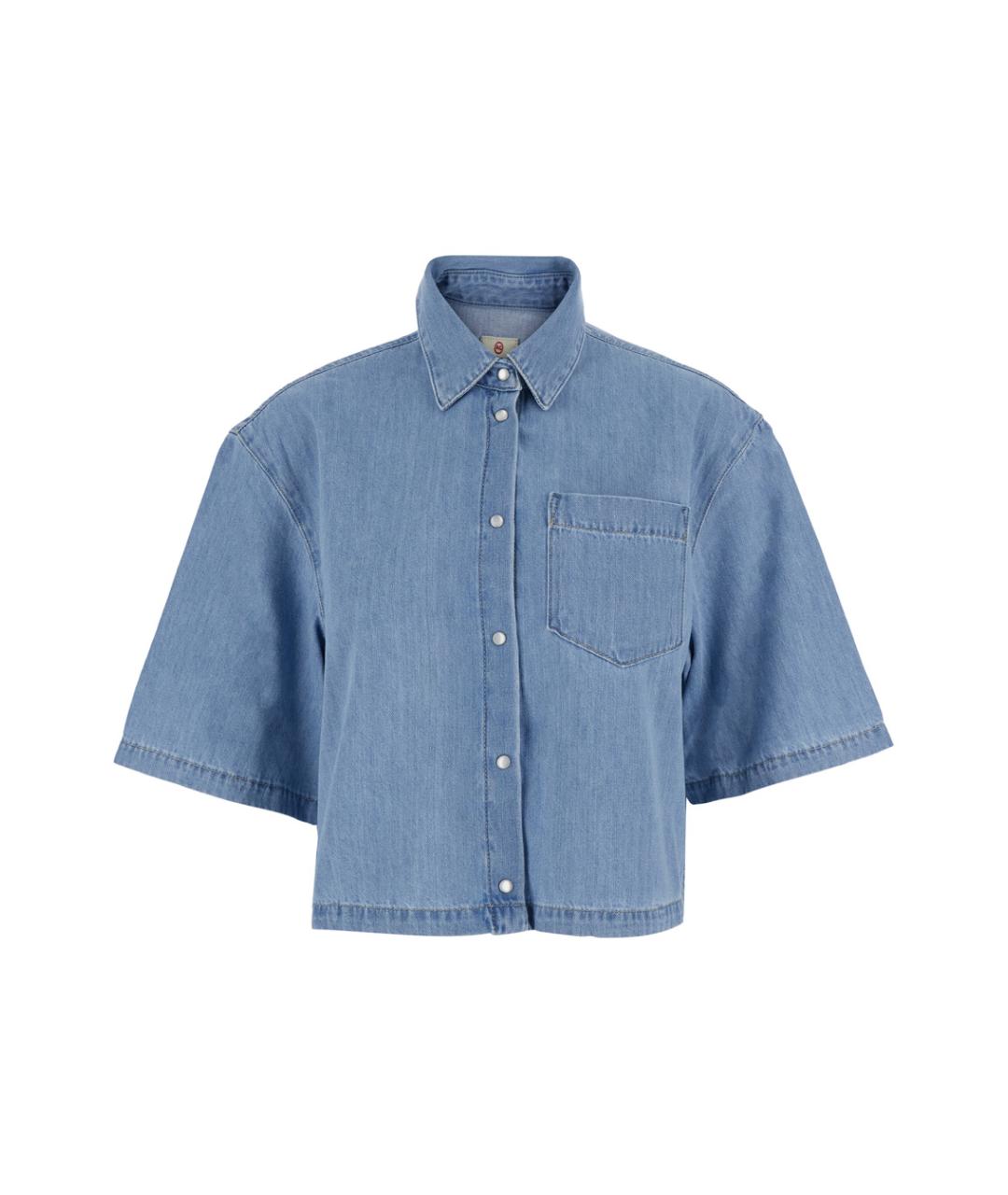 AG JEANS Голубая хлопковая рубашка, фото 1