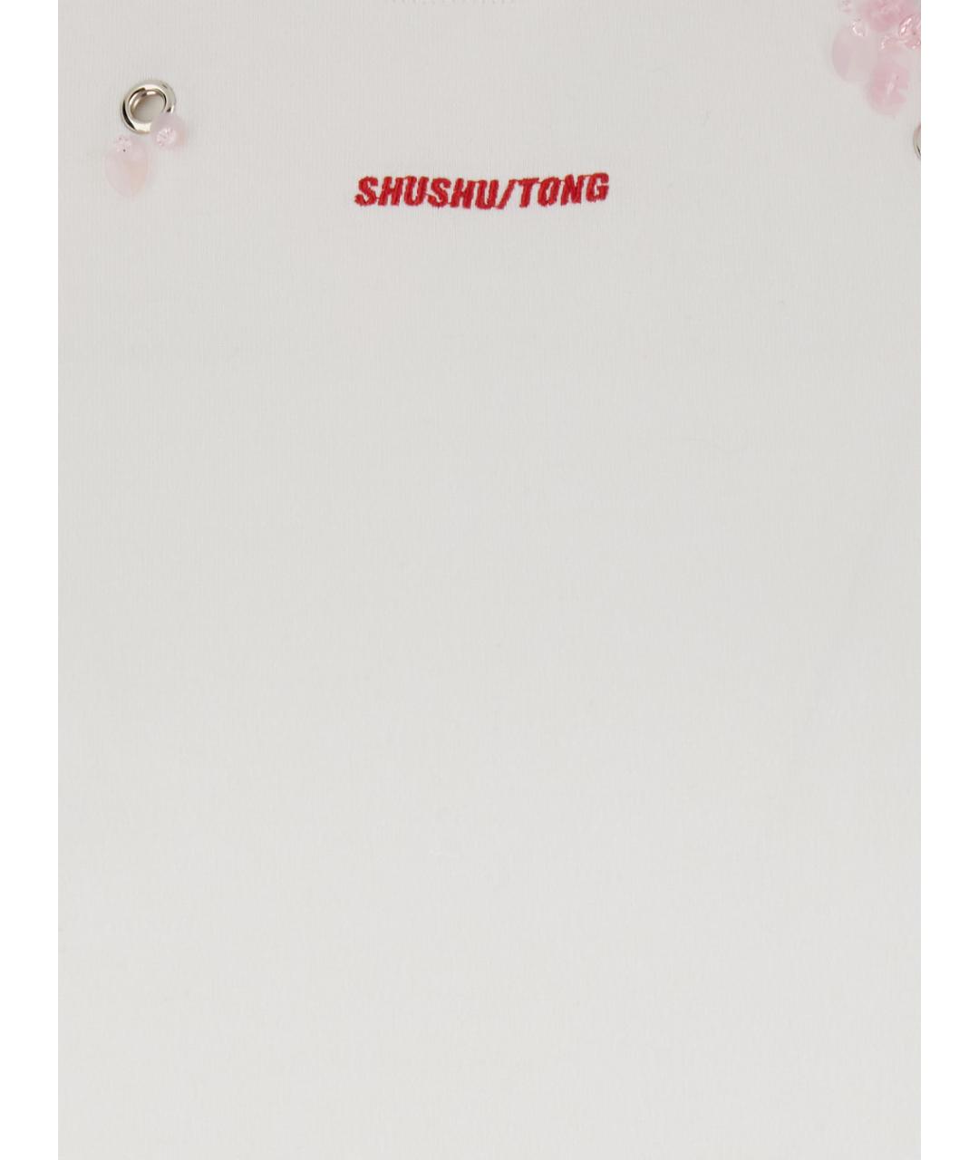 SHUSHU/TONG Белая хлопковая футболка, фото 3