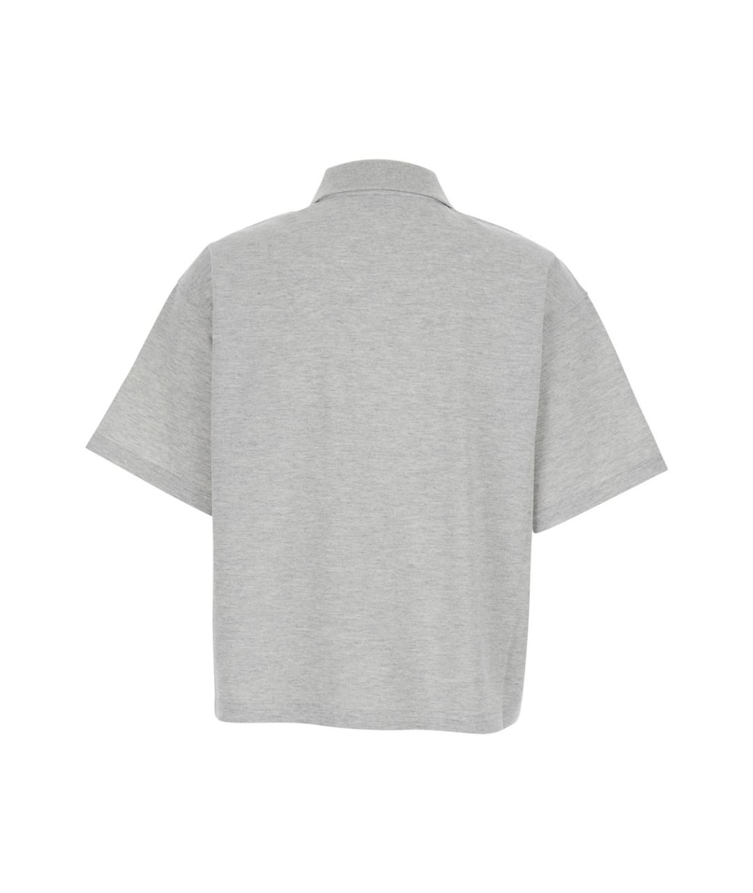 SAINT LAURENT Серая хлопковая футболка, фото 2