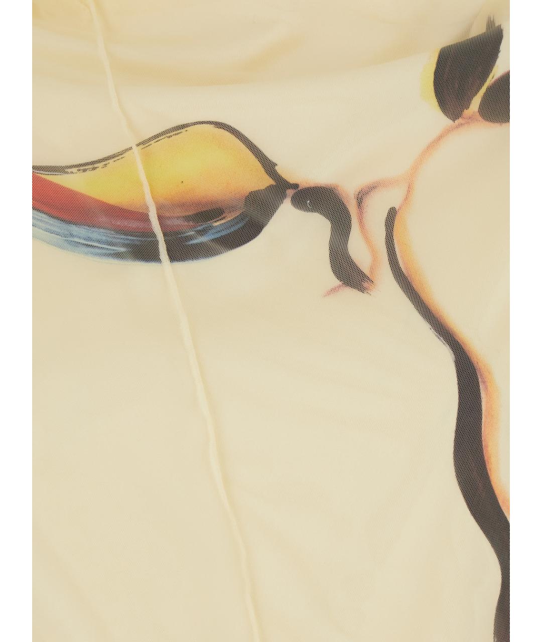 SPORTMAX Желтое полиамидовое повседневное платье, фото 3