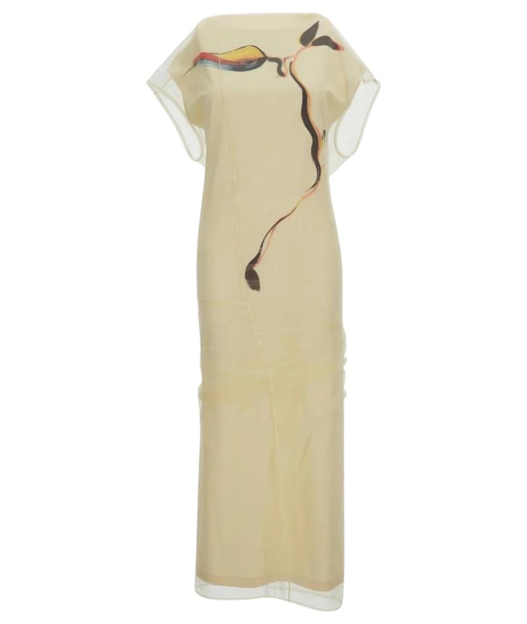 SPORTMAX Желтое полиамидовое повседневное платье, фото 1