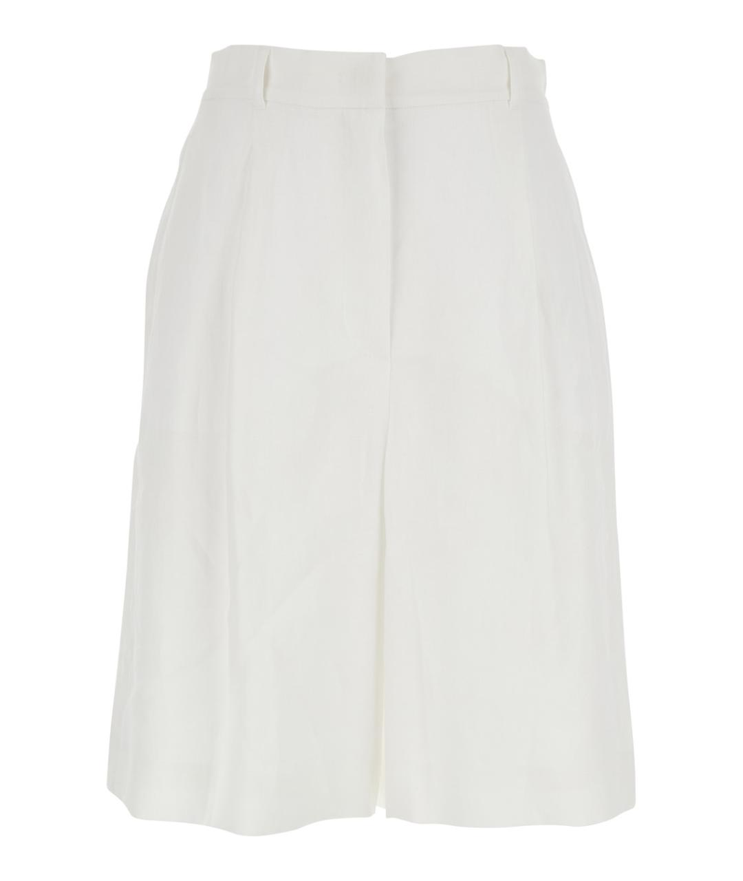 MAX MARA STUDIO Белые льняные шорты, фото 1