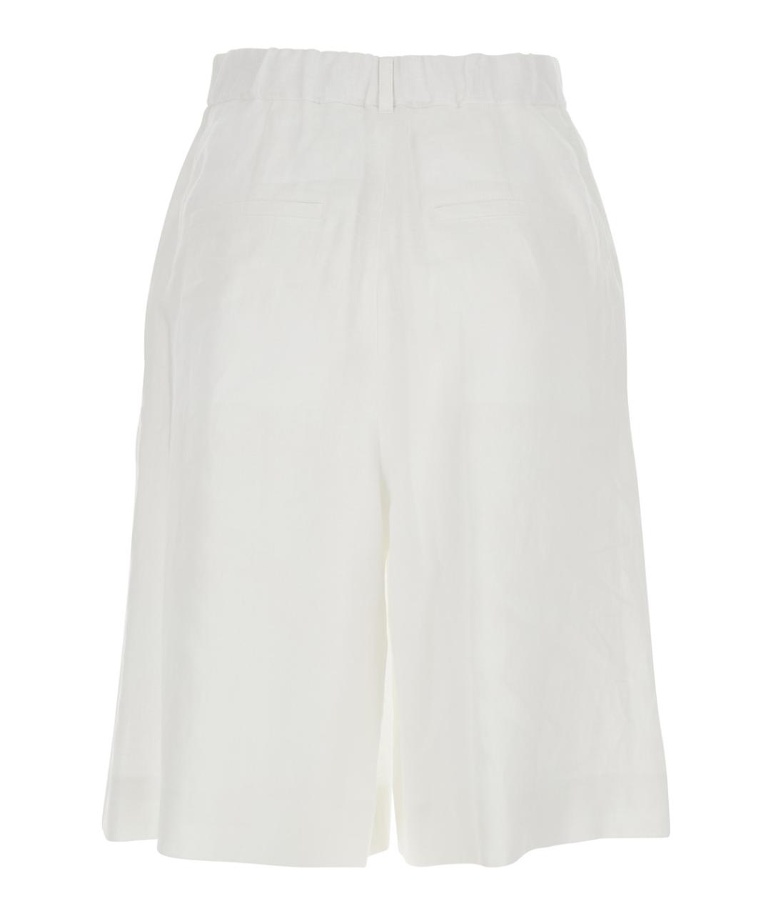 MAX MARA STUDIO Белые льняные шорты, фото 2