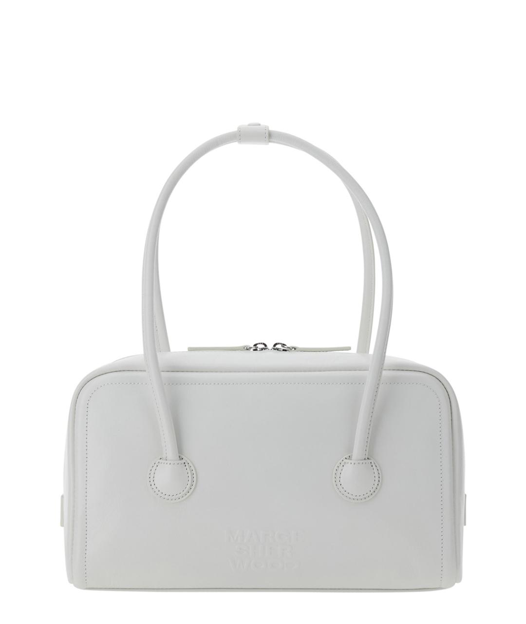 MARGESHERWOOD Белая кожаная сумка через плечо, фото 1