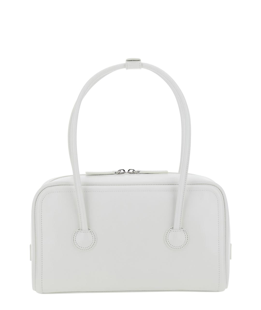 MARGESHERWOOD Белая кожаная сумка через плечо, фото 2