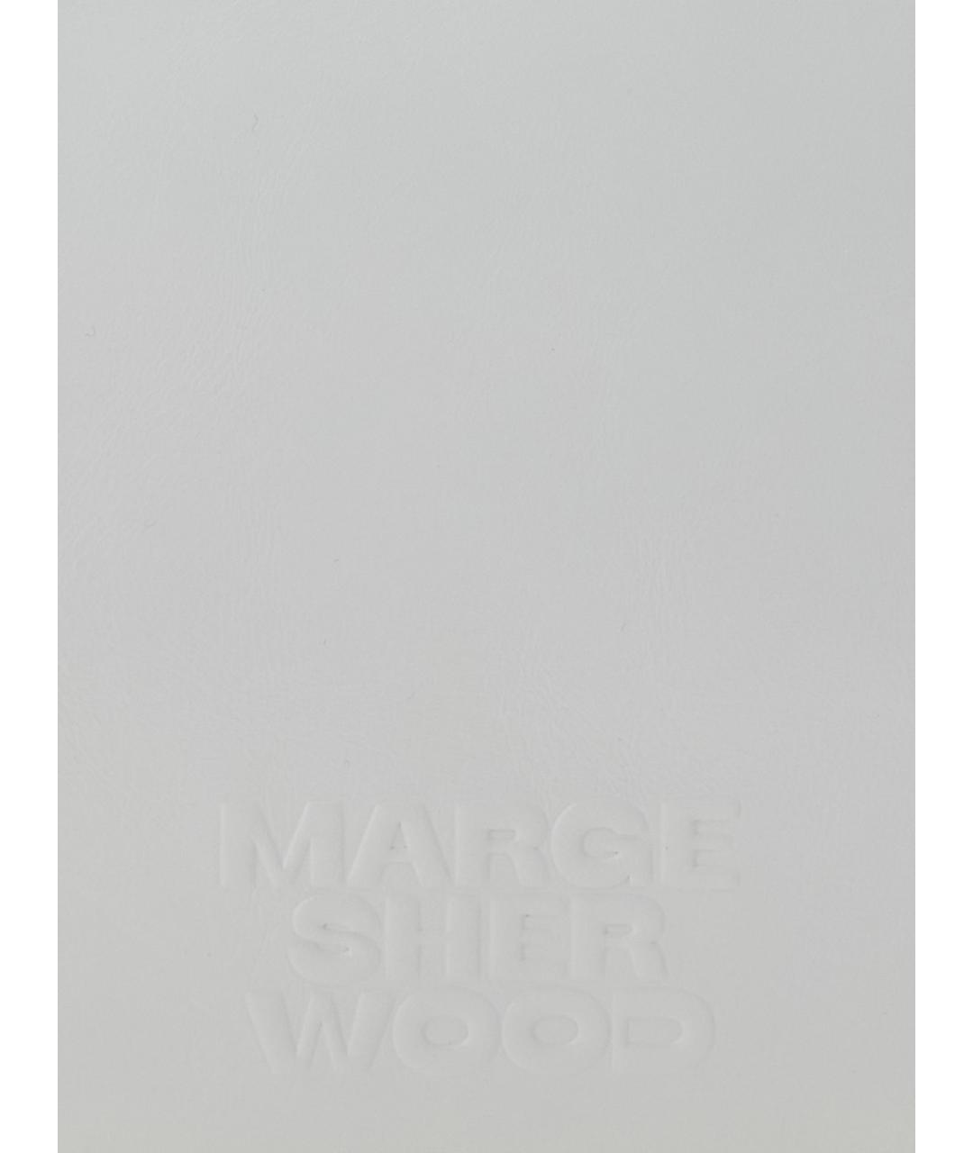 MARGESHERWOOD Белая кожаная сумка через плечо, фото 3