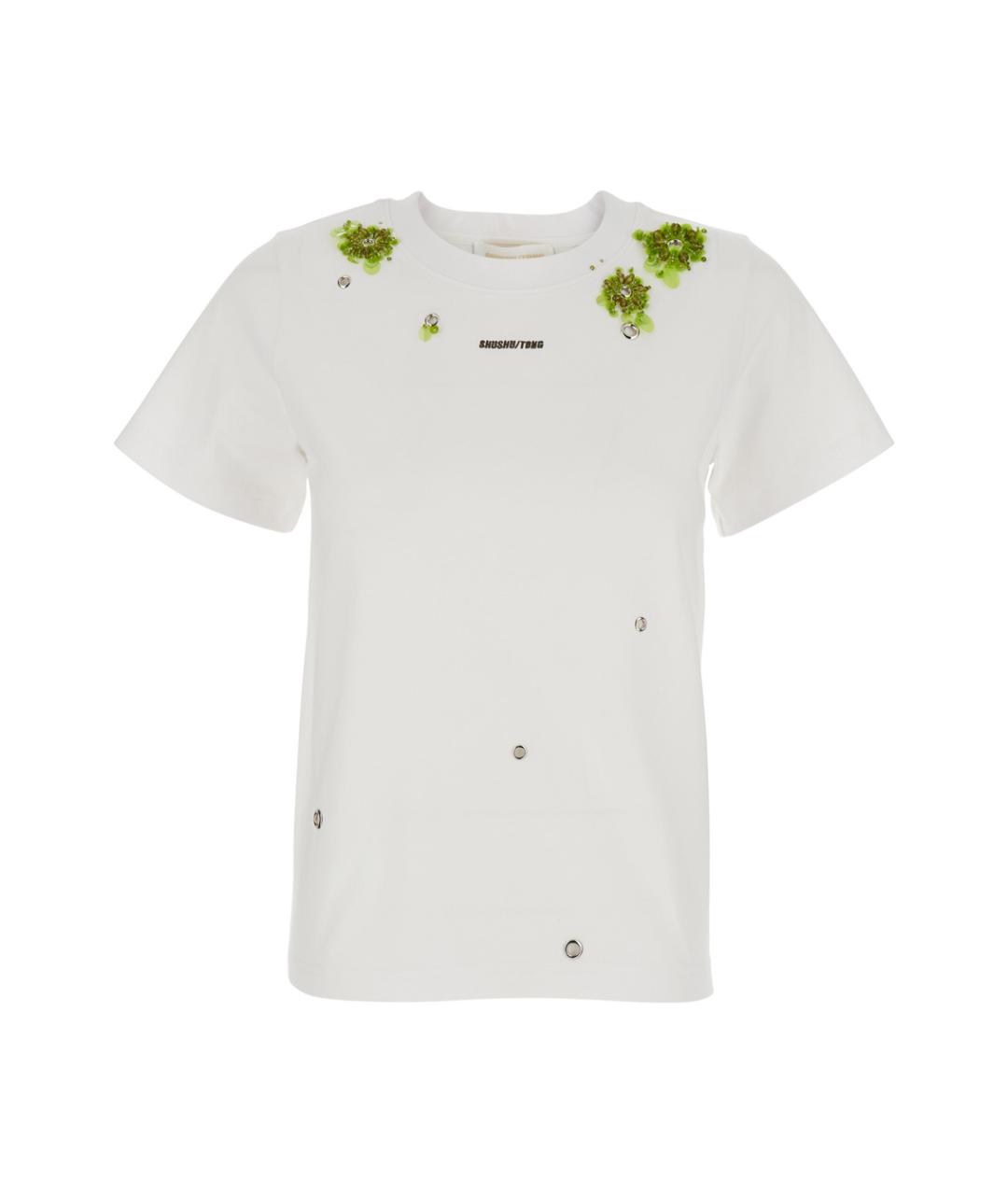 SHUSHU/TONG Белая хлопковая футболка, фото 1