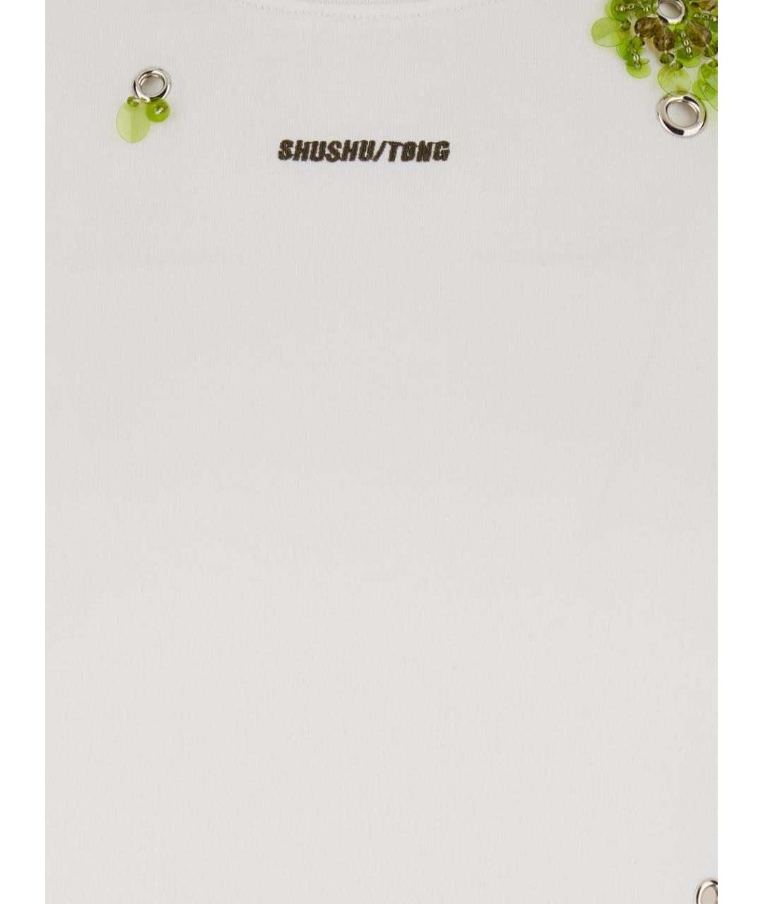 SHUSHU/TONG Белая хлопковая футболка, фото 3