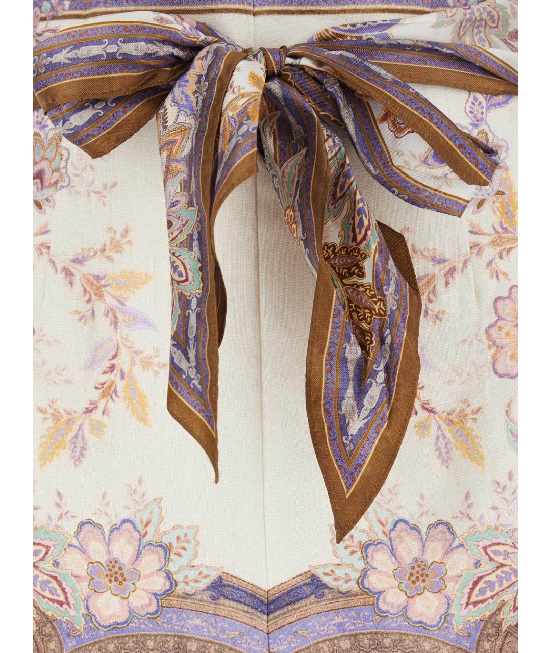 ZIMMERMANN Мульти льняные шорты, фото 3