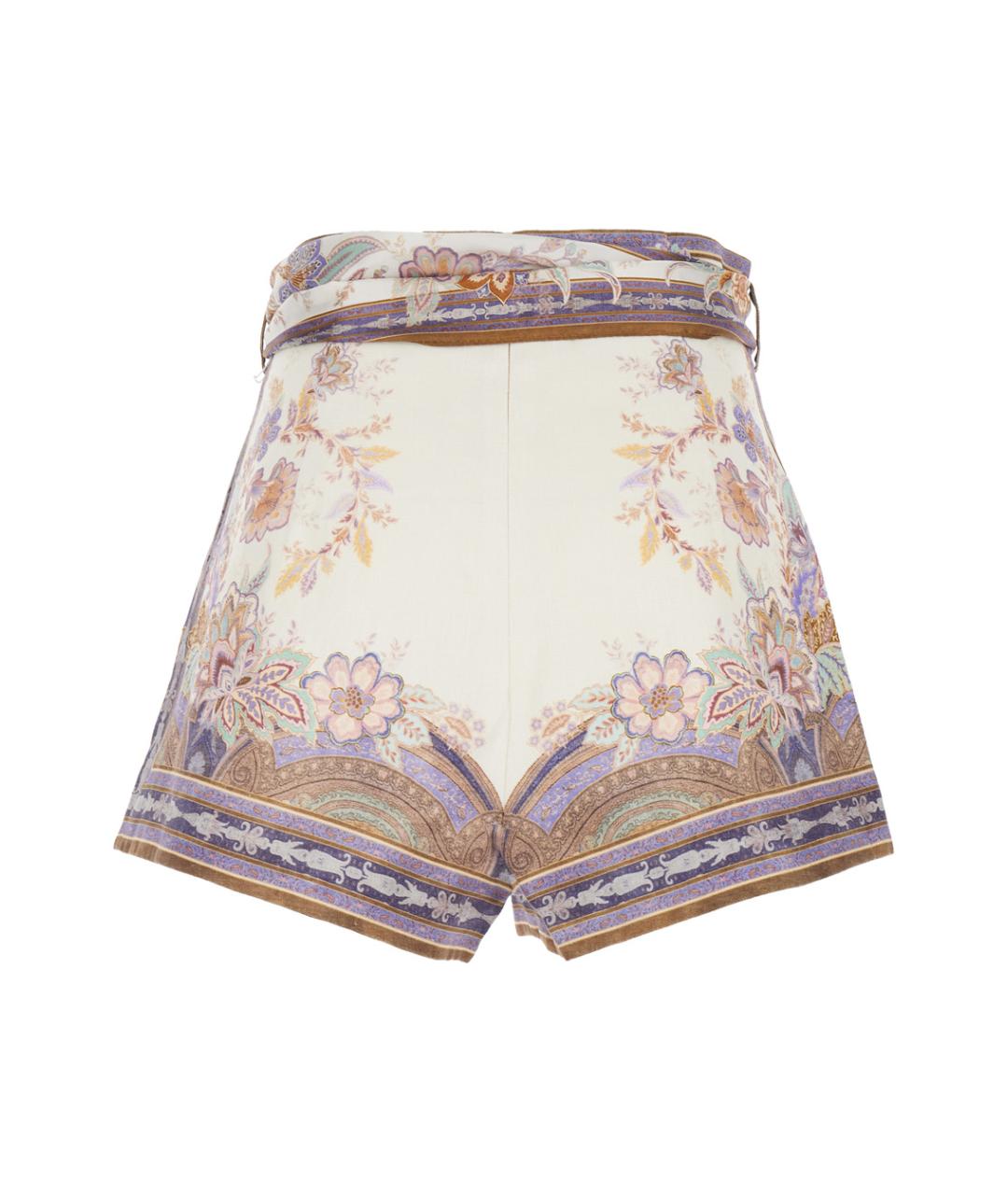 ZIMMERMANN Мульти льняные шорты, фото 2