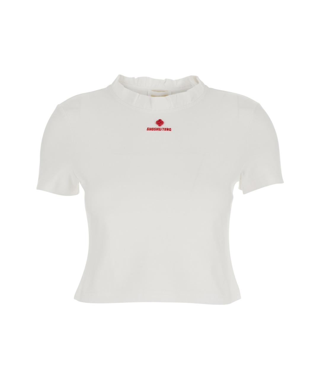 SHUSHU/TONG Белая хлопковая футболка, фото 1