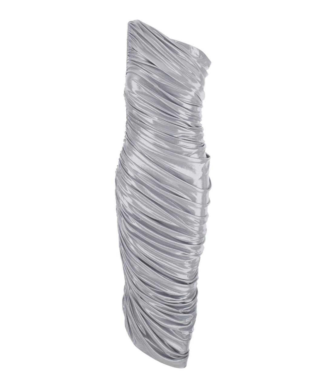 NORMA KAMALI Серебряное вечернее платье, фото 1