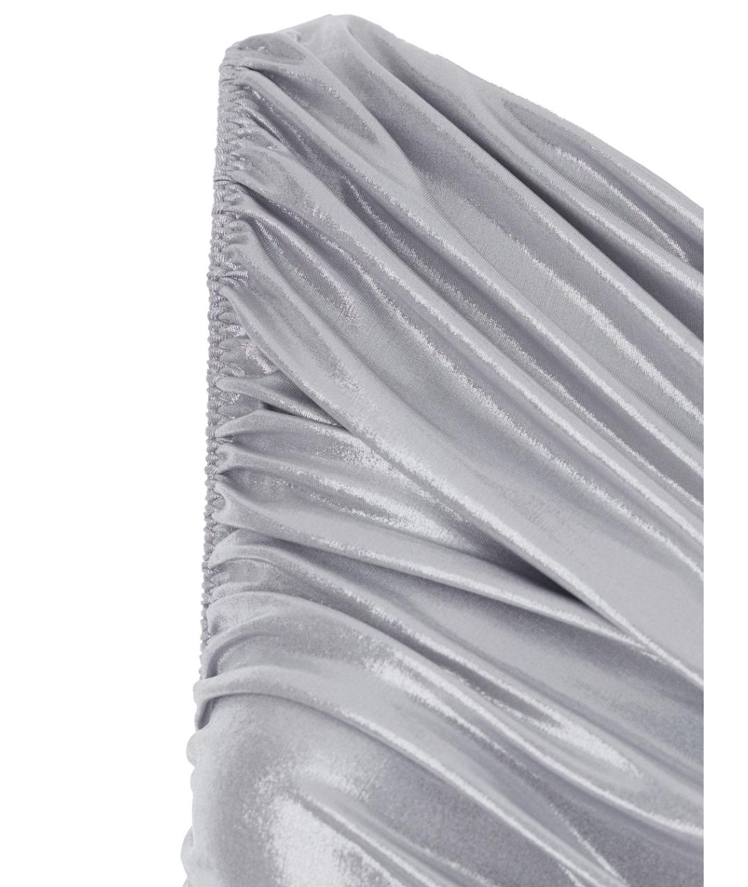 NORMA KAMALI Серебряное вечернее платье, фото 3