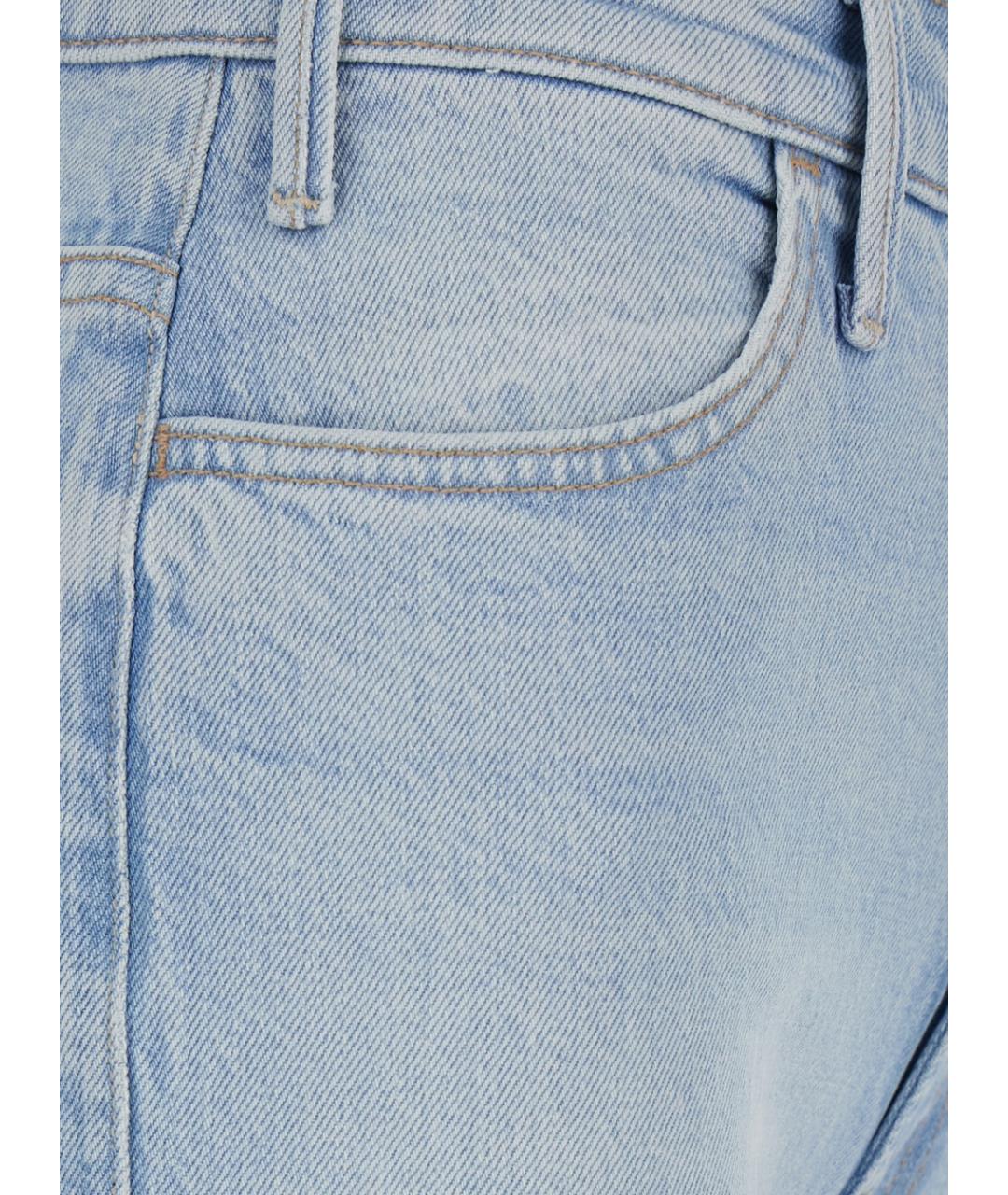 MOTHER Голубые хлопковые прямые джинсы, фото 3