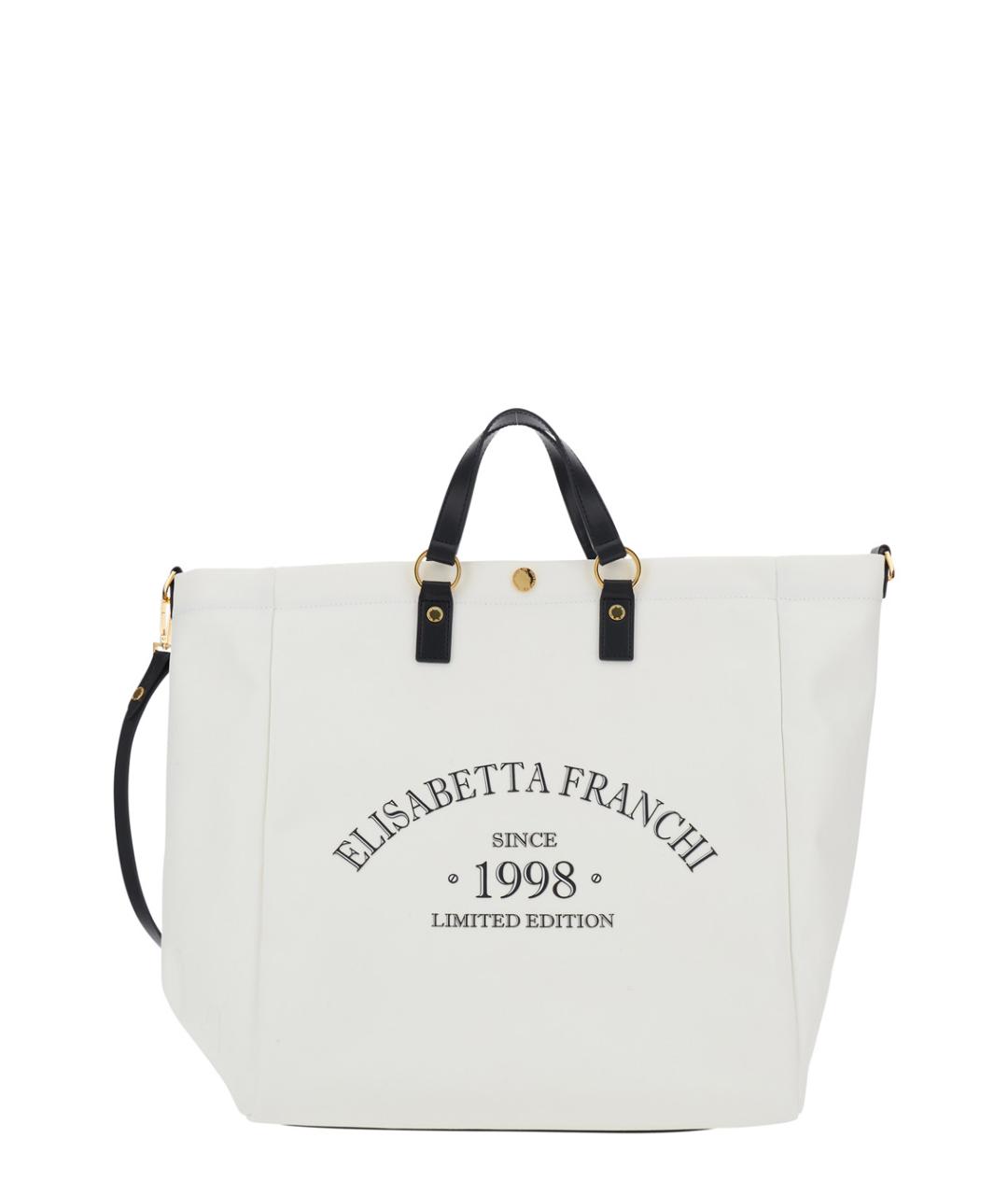 ELISABETTA FRANCHI Белая сумка тоут, фото 1