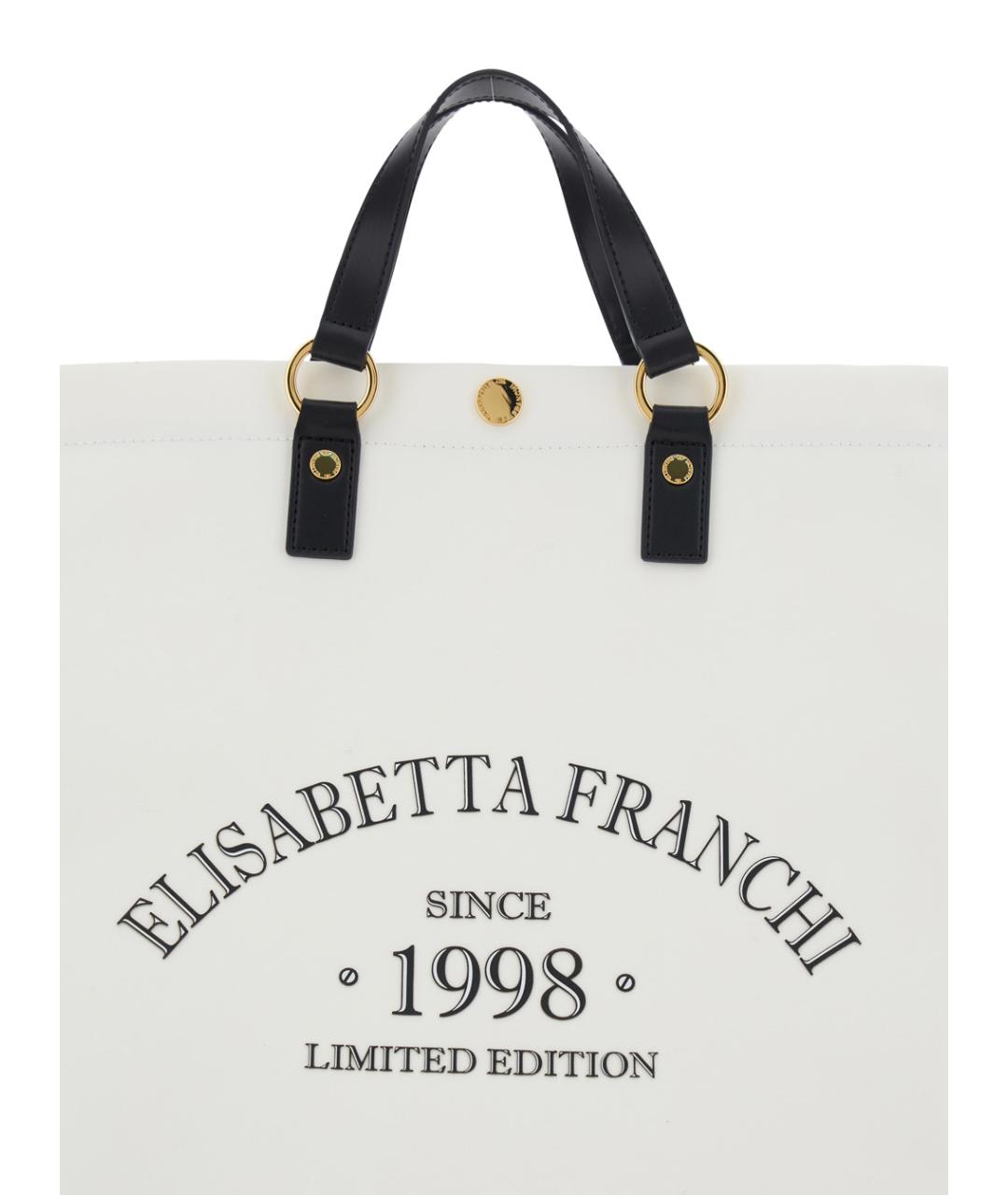 ELISABETTA FRANCHI Белая сумка тоут, фото 3