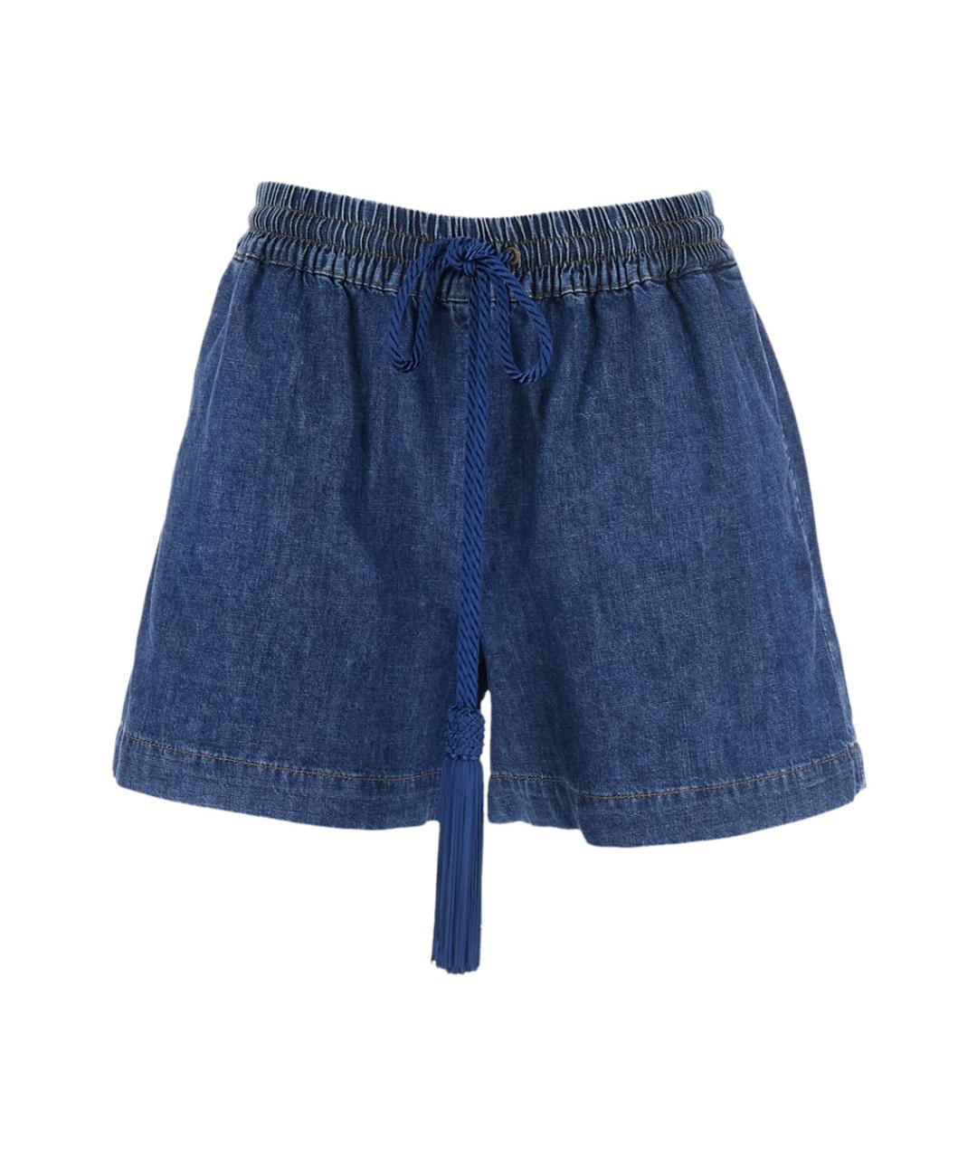 VALENTINO Синие хлопковые шорты, фото 1