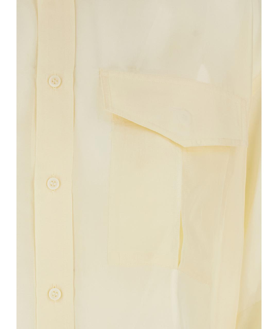 PHOEBE PHILO Бежевая шелковая рубашка, фото 3