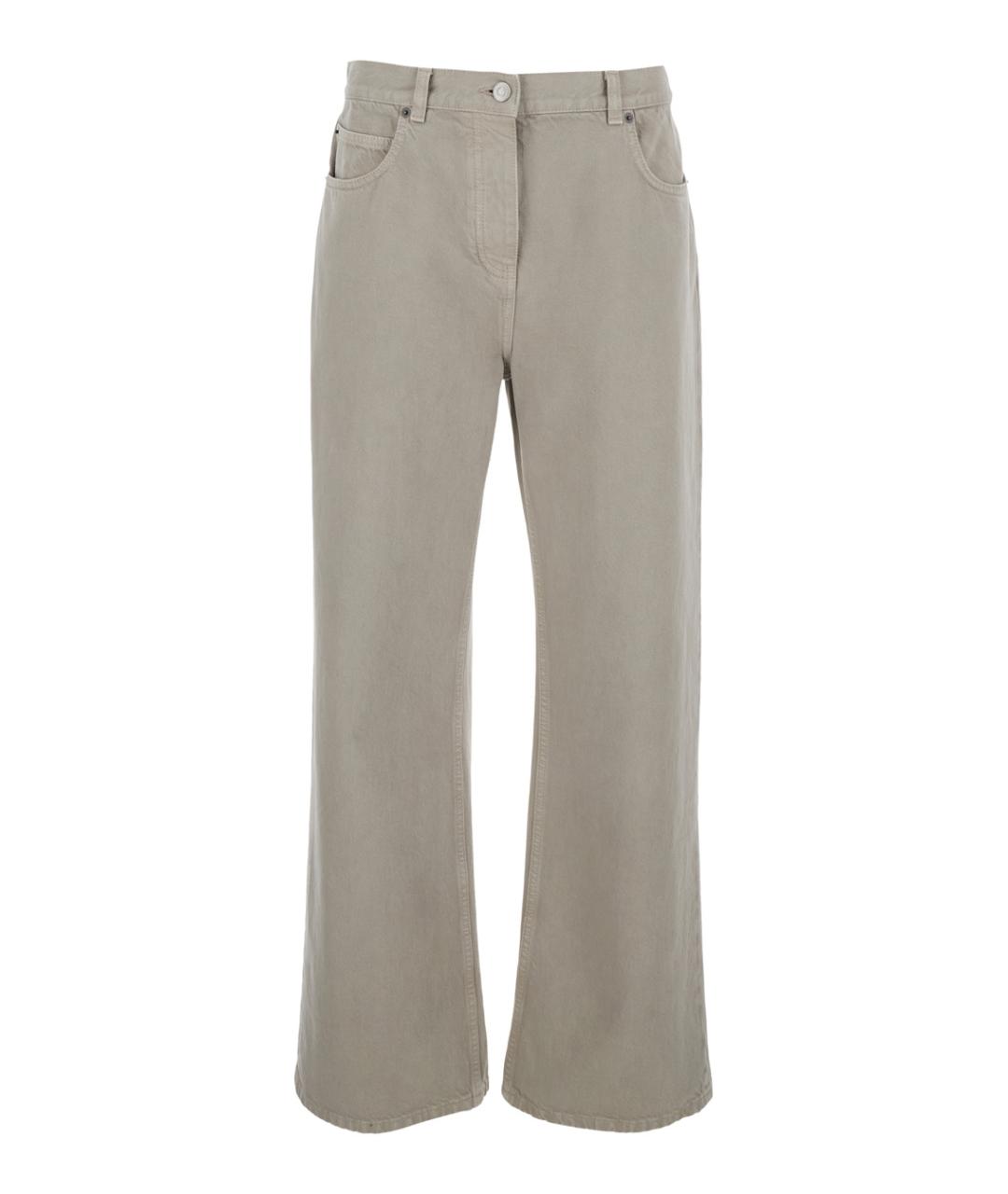 THE ROW Бежевые хлопковые прямые джинсы, фото 1