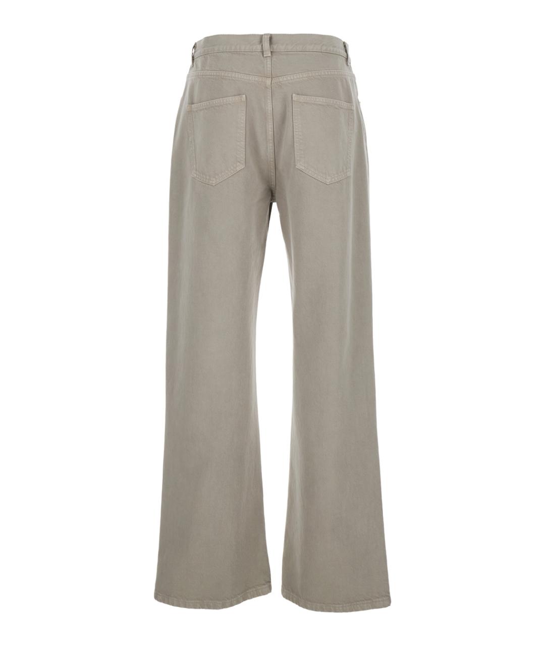 THE ROW Бежевые хлопковые прямые джинсы, фото 2