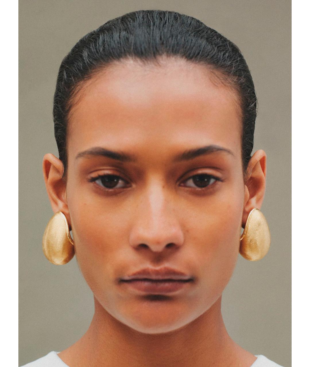 JACQUEMUS Золотые металлические серьги, фото 3