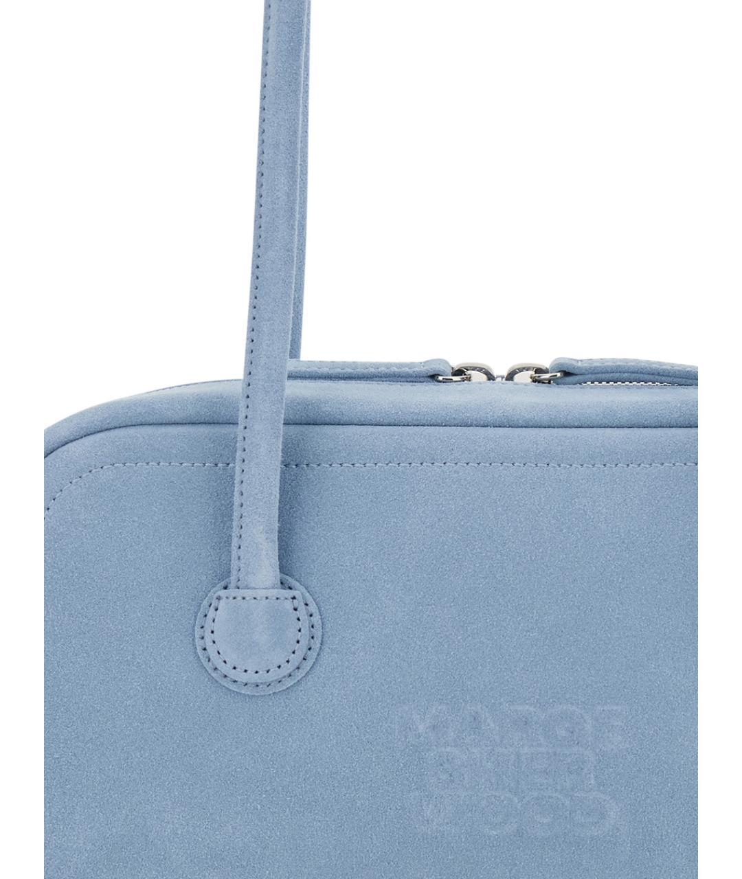 MARGESHERWOOD Голубая кожаная сумка через плечо, фото 3