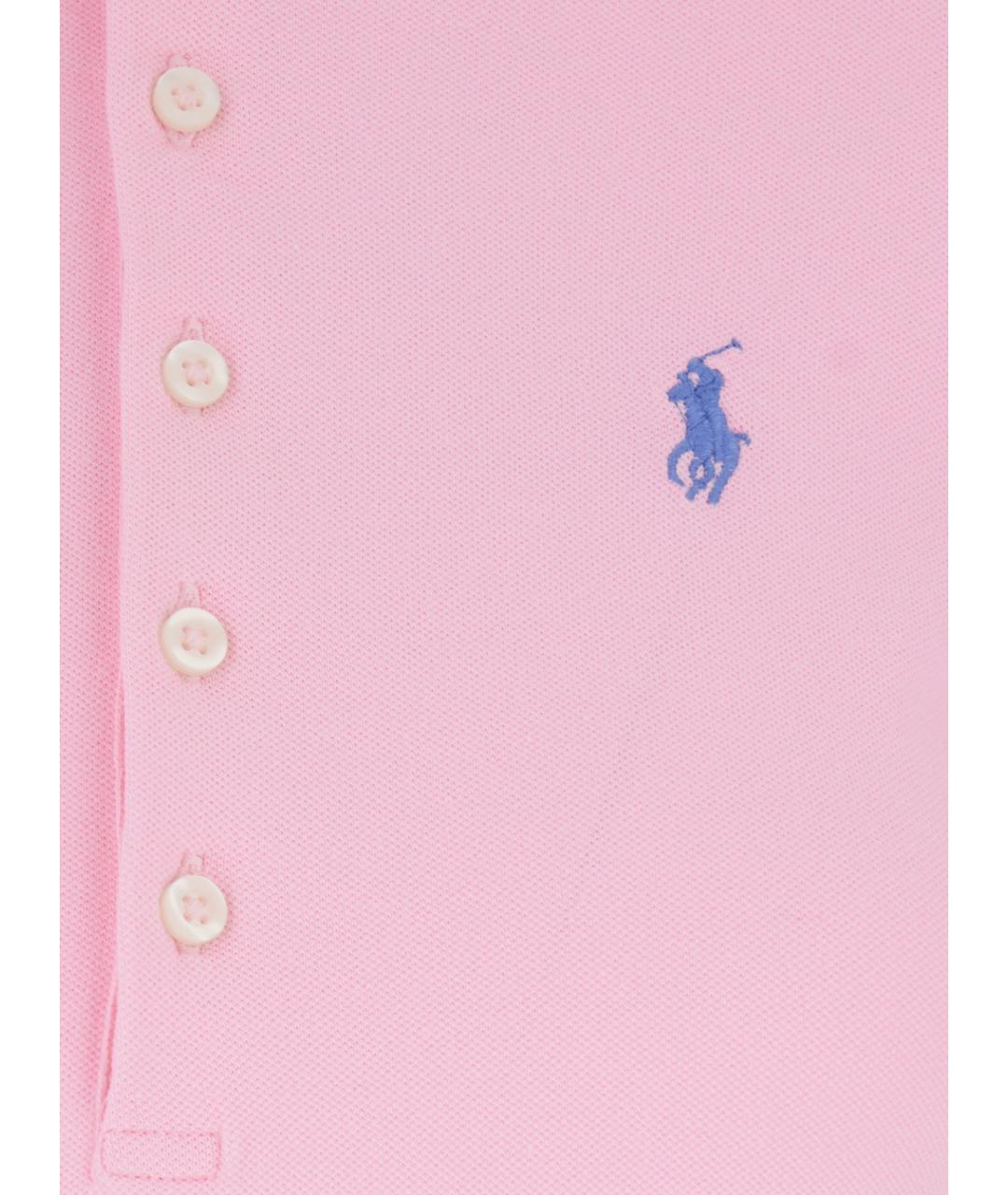 POLO RALPH LAUREN Розовая хлопковая футболка, фото 3