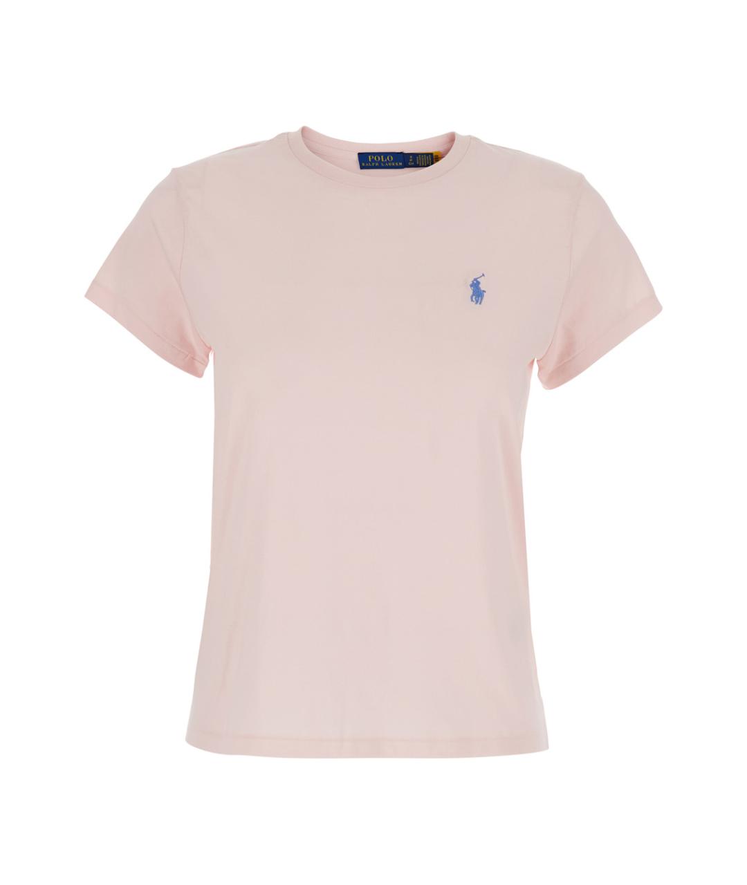POLO RALPH LAUREN Розовая хлопковая футболка, фото 1