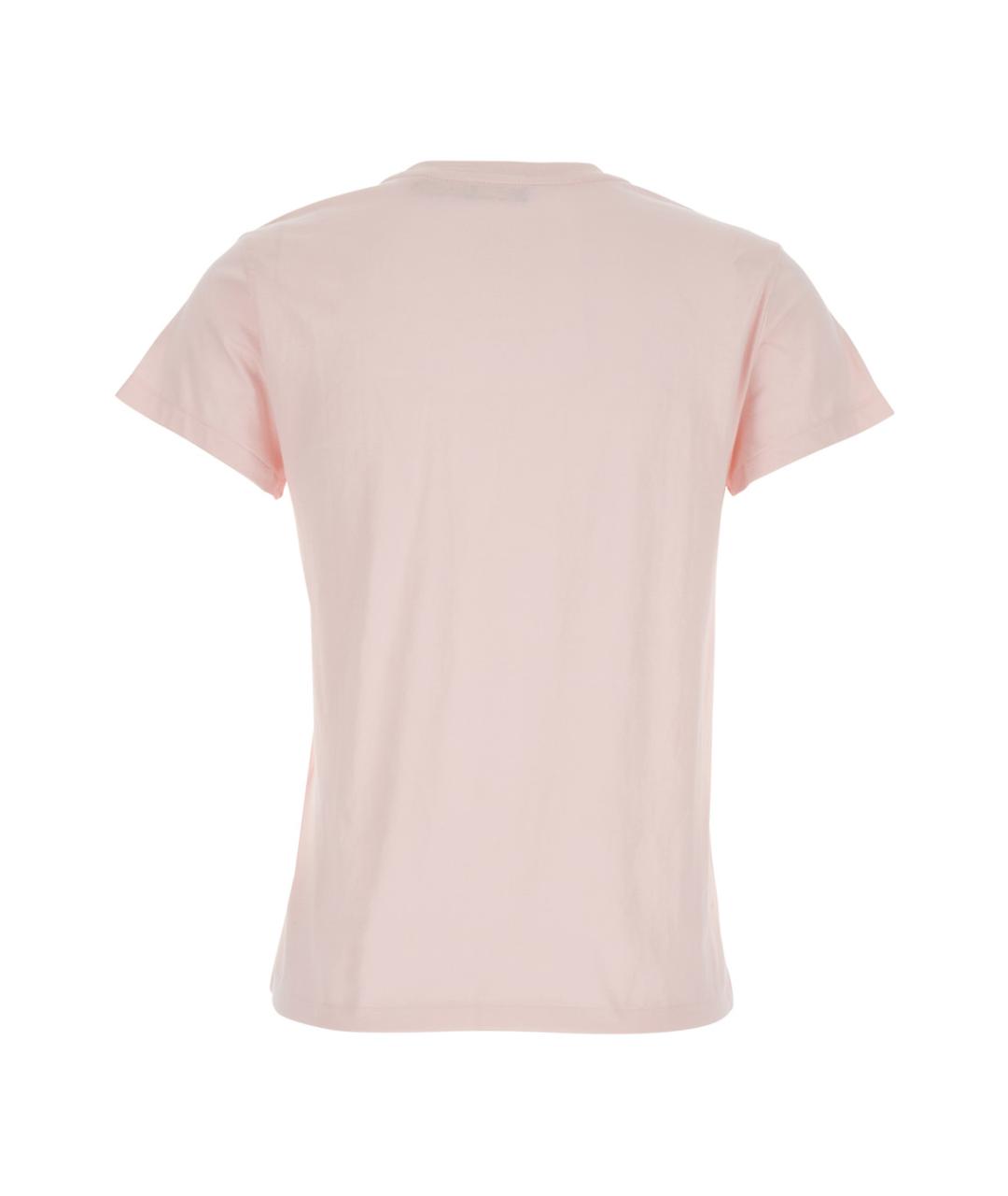 POLO RALPH LAUREN Розовая хлопковая футболка, фото 2