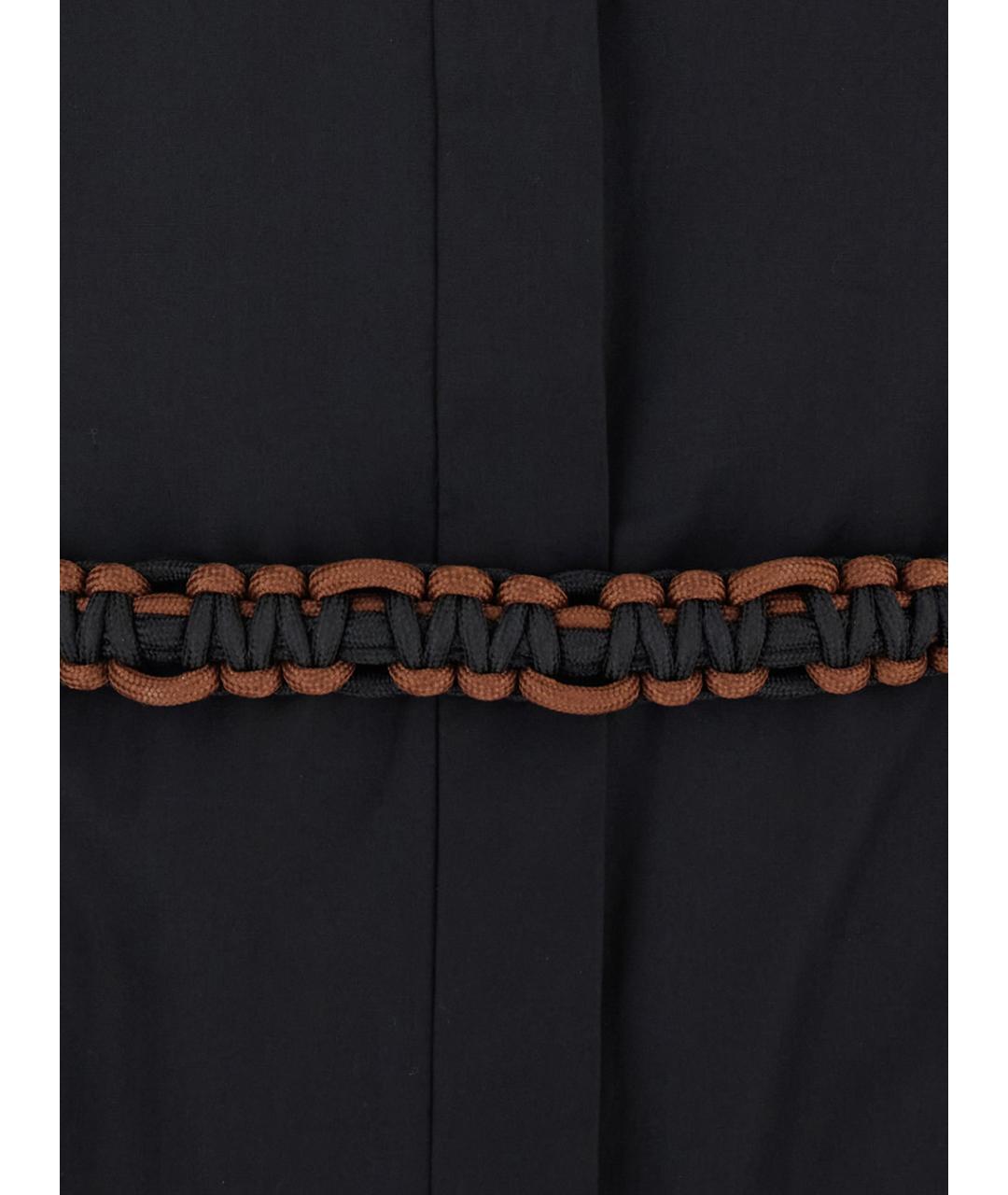 MAX MARA STUDIO Черное хлопковое повседневное платье, фото 3