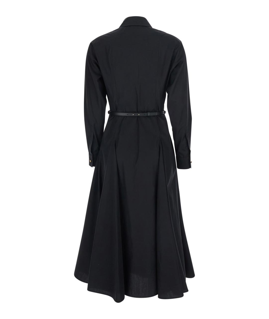 MAX MARA STUDIO Черное хлопковое повседневное платье, фото 2