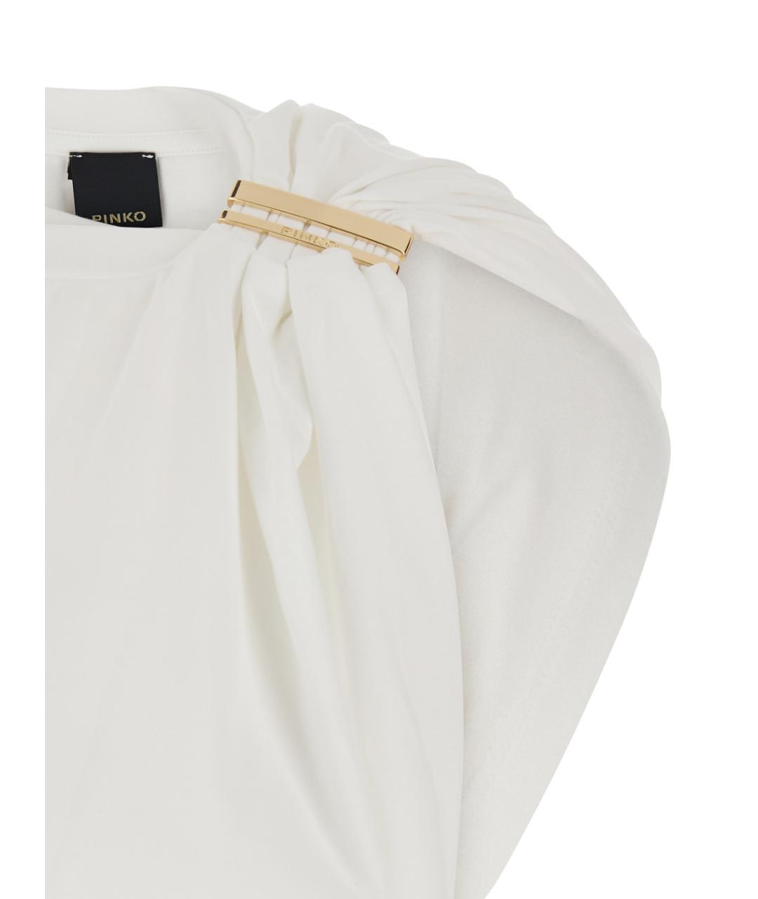 PINKO Белая хлопковая блузы, фото 3