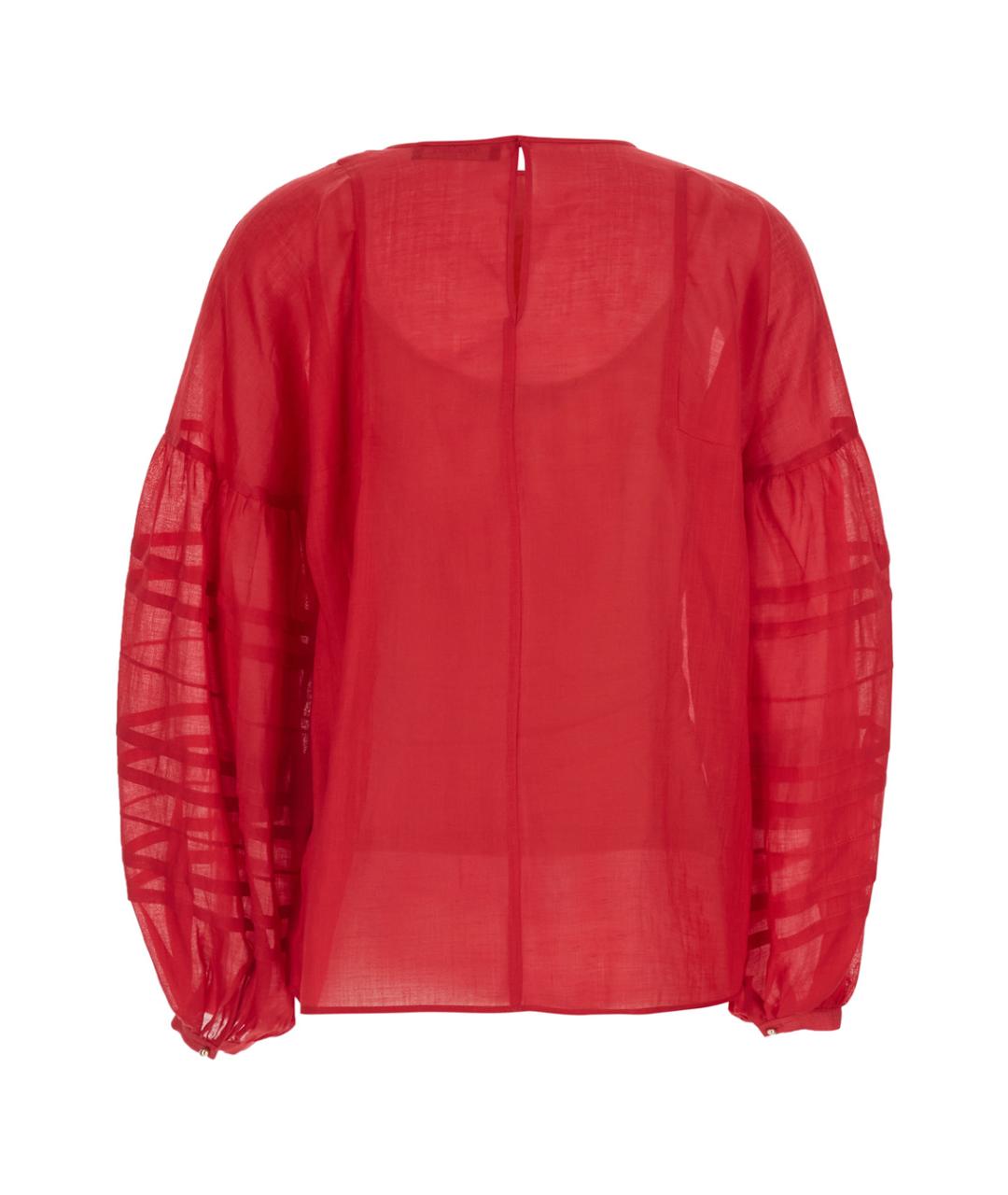 MAX MARA STUDIO Красная полиамидовая рубашка, фото 2